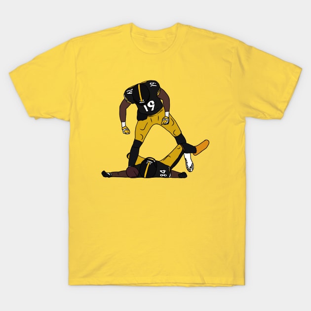 Juju Smith-Schuster And Antonio Brown Celebration T-Shirt by rattraptees